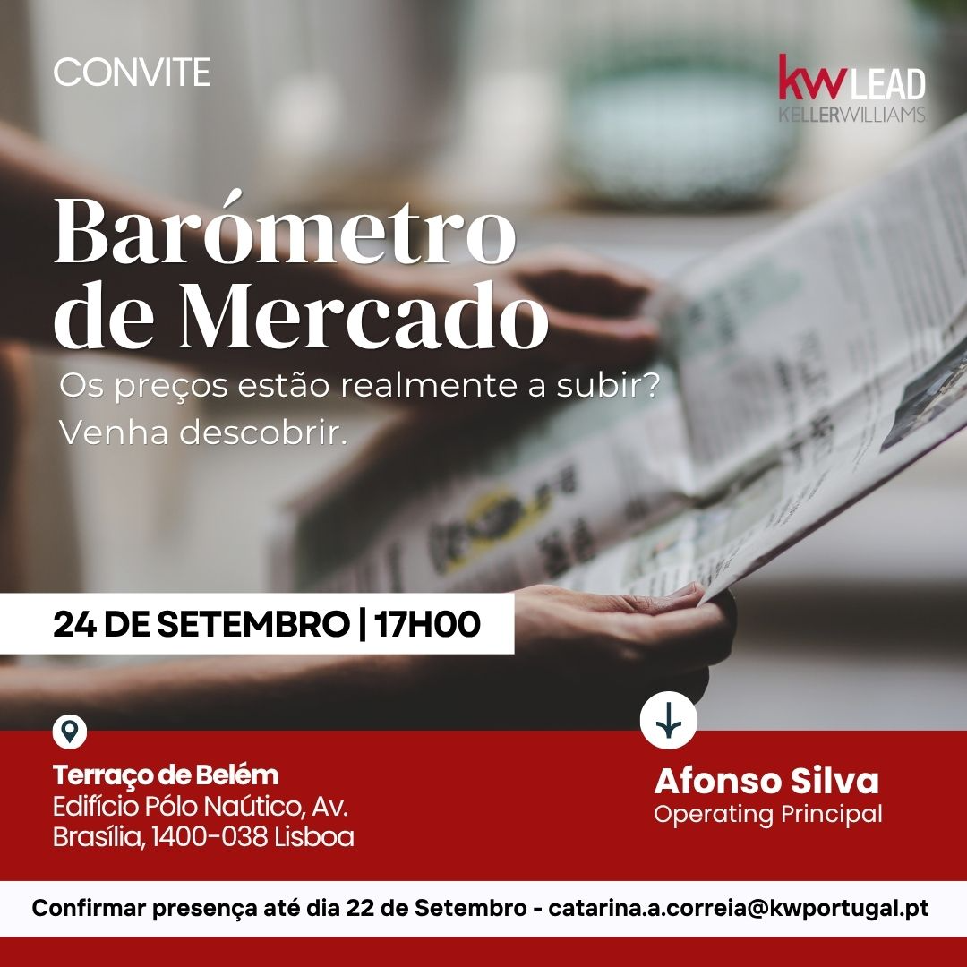 CONVITE | Barómetro de Mercado | 24 Setembro - 17h00 | Terraço de Belém